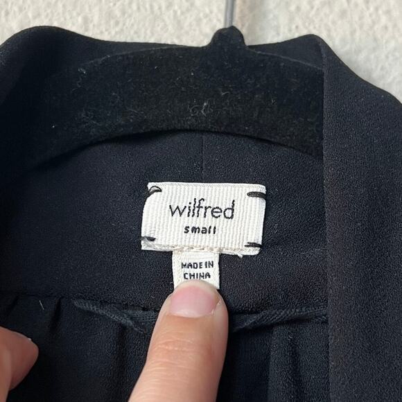 Wilfred Aritzia Black Midi Sleeveless Wrap Dress Size Small - Picture 2 of 5